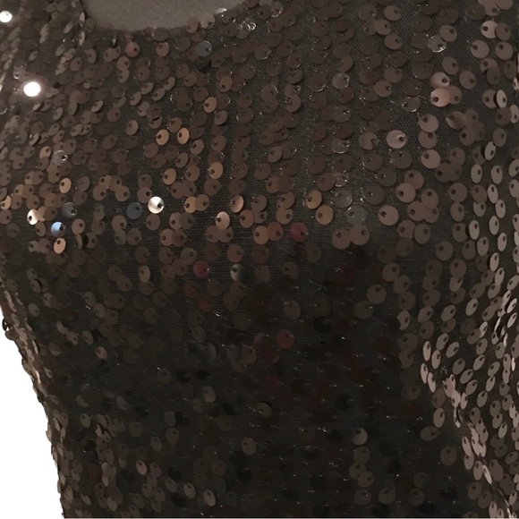 Black Sequined Mesh-Back Tank - Picture 2 of 6